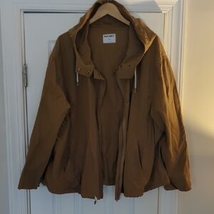 Old Navy Women's Tan Hooded Raincoat